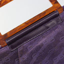 BALENCIAGA Hand Bag Suede Purple Silver Auth yk20590-17