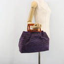 BALENCIAGA Hand Bag Suede Purple Silver Auth yk20590-22