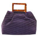 BALENCIAGA Hand Bag Suede Purple Silver Auth yk20590-13