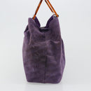 BALENCIAGA Hand Bag Suede Purple Silver Auth yk20590-3