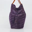 BALENCIAGA Hand Bag Suede Purple Silver Auth yk20590-4
