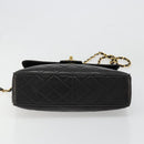 CHANEL Matelasse Chain Shoulder Bag Lamb Skin Black Gold CC Auth yk20591V-5