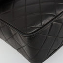 CHANEL Matelasse Chain Shoulder Bag Lamb Skin Black Gold CC Auth yk20591V-15