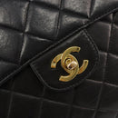 CHANEL Matelasse Chain Shoulder Bag Lamb Skin Black Gold CC Auth yk20591V-19