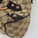 GUCCI GG Canvas Horsebit Sherry Line Bag Beige Gold 129500 Auth yk20593SAV-8