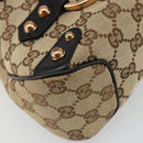 GUCCI GG Canvas Horsebit Sherry Line Bag Beige Gold 129500 Auth yk20593SAV-15