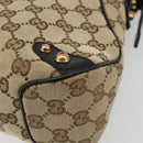 GUCCI GG Canvas Horsebit Sherry Line Bag Beige Gold 129500 Auth yk20593SAV-16