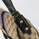 GUCCI GG Canvas Horsebit Sherry Line Bag Beige Gold 129500 Auth yk20593SAV-18