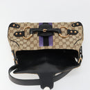 GUCCI GG Canvas Horsebit Sherry Line Bag Beige Gold 129500 Auth yk20593SAV-19
