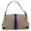 GUCCI GG Canvas Horsebit Sherry Line Bag Beige Gold 129500 Auth yk20593SAV-2
