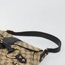 GUCCI GG Canvas Horsebit Sherry Line Bag Beige Gold 129500 Auth yk20593SAV-14