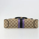 GUCCI GG Canvas Horsebit Sherry Line Bag Beige Gold 129500 Auth yk20593SAV-5