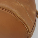 HERMES Market GM Shoulder Bag Epsom Brown Gold Auth yk20594-15