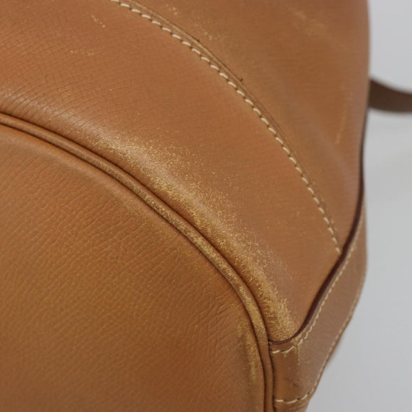 HERMES Market GM Shoulder Bag Epsom Brown Gold Auth yk20594