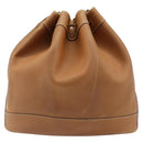 HERMES Market GM Shoulder Bag Epsom Brown Gold Auth yk20594-13