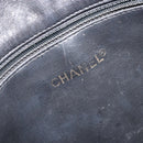 CHANEL COCO Mark Chain Tote Bag Leather Black Gold CC Auth yk20595-17