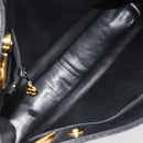 CHANEL COCO Mark Chain Tote Bag Leather Black Gold CC Auth yk20595-10