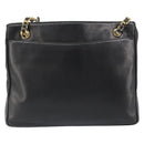 CHANEL COCO Mark Chain Tote Bag Leather Black Gold CC Auth yk20595-2