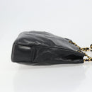 CHANEL COCO Mark Chain Tote Bag Leather Black Gold CC Auth yk20595-3