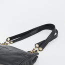 CHANEL COCO Mark Chain Tote Bag Leather Black Gold CC Auth yk20595-8