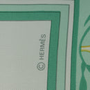 HERMES Carre 90 Scarf ""OEillets sauvages et autres"" Silk Green Auth yk20596M-11