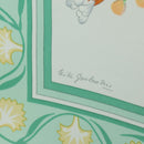 HERMES Carre 90 Scarf ""OEillets sauvages et autres"" Silk Green Auth yk20596M-13