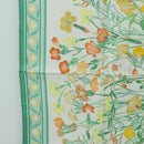 HERMES Carre 90 Scarf ""OEillets sauvages et autres"" Silk Green Auth yk20596M-5