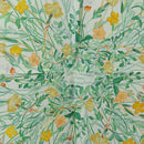 HERMES Carre 90 Scarf ""OEillets sauvages et autres"" Silk Green Auth yk20596M-6