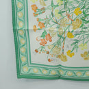 HERMES Carre 90 Scarf ""OEillets sauvages et autres"" Silk Green Auth yk20596M-8