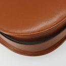 Christian Dior Shoulder Bag Leather Brown Gold Auth yk20599-13