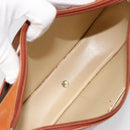 Christian Dior Shoulder Bag Leather Brown Gold Auth yk20599-17