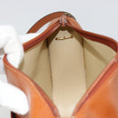Christian Dior Shoulder Bag Leather Brown Gold Auth yk20599-18