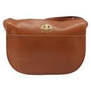 Christian Dior Shoulder Bag Leather Brown Gold Auth yk20599-2