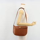 Christian Dior Shoulder Bag Leather Brown Gold Auth yk20599-21
