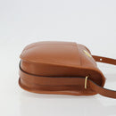 Christian Dior Shoulder Bag Leather Brown Gold Auth yk20599-4