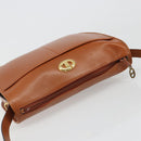 Christian Dior Shoulder Bag Leather Brown Gold Auth yk20599-6