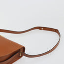 Christian Dior Shoulder Bag Leather Brown Gold Auth yk20599-8
