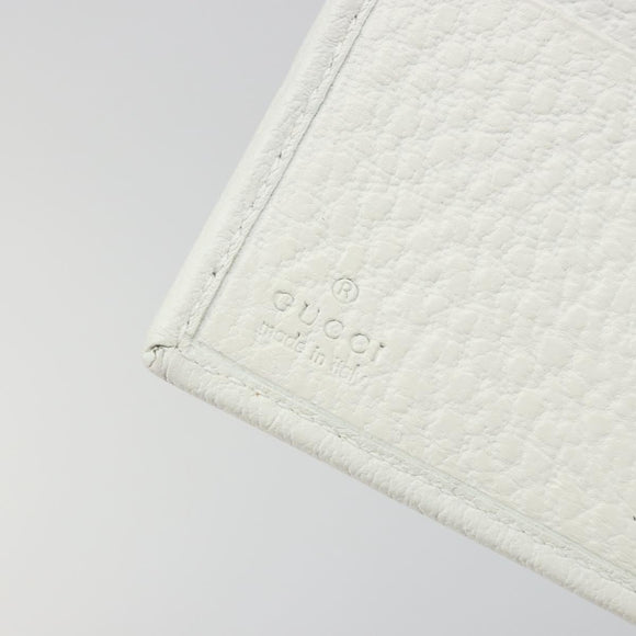 GUCCI Interlocking Sherry Line Wallet Leather White Gold 131020 Auth yk20600A