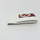 GUCCI Interlocking Sherry Line Wallet Leather White Gold 131020 Auth yk20600A-3