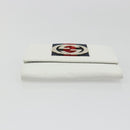 GUCCI Interlocking Sherry Line Wallet Leather White Gold 131020 Auth yk20600A-6