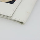 GUCCI Interlocking Sherry Line Wallet Leather White Gold 131020 Auth yk20600A-14