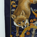 HERMES Carre 90 Scarf ""CHASSE au BOIS"" Silk Navy Auth yk20604M-5