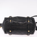 Miu Miu Hand Bag Leather 2way Black Gold Auth yk20607SAM-5