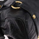 Miu Miu Hand Bag Leather 2way Black Gold Auth yk20607SAM-9