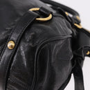 Miu Miu Hand Bag Leather 2way Black Gold Auth yk20607SAM-16