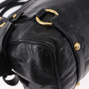 Miu Miu Hand Bag Leather 2way Black Gold Auth yk20607SAM-17
