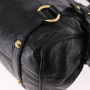 Miu Miu Hand Bag Leather 2way Black Gold Auth yk20607SAM-18