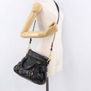 Miu Miu Hand Bag Leather 2way Black Gold Auth yk20607SAM-25