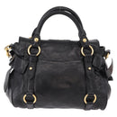 Miu Miu Hand Bag Leather 2way Black Gold Auth yk20607SAM-2