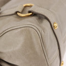 Miu Miu Hand Bag Leather 2way Gray Gold Auth yk20608SAM-9